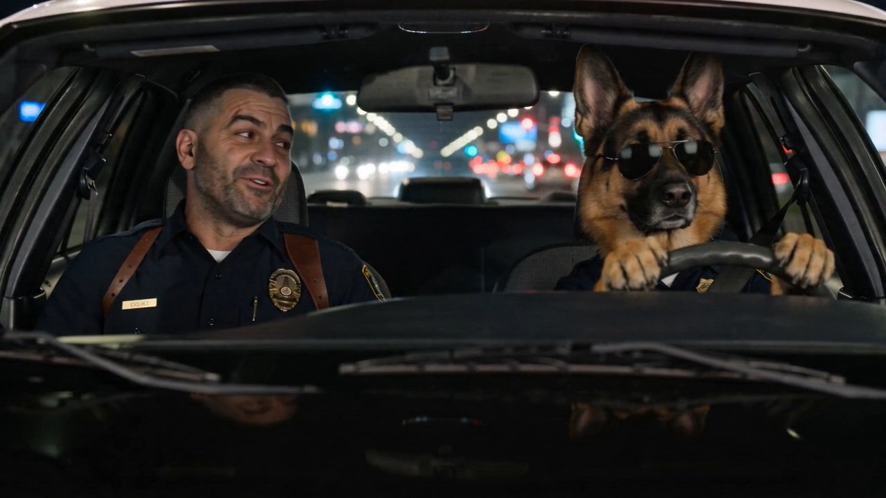 K-9 Cop — patrol car buddy shot